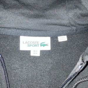 Mens Lacoste Sport Front zip hoodie, US-S, black